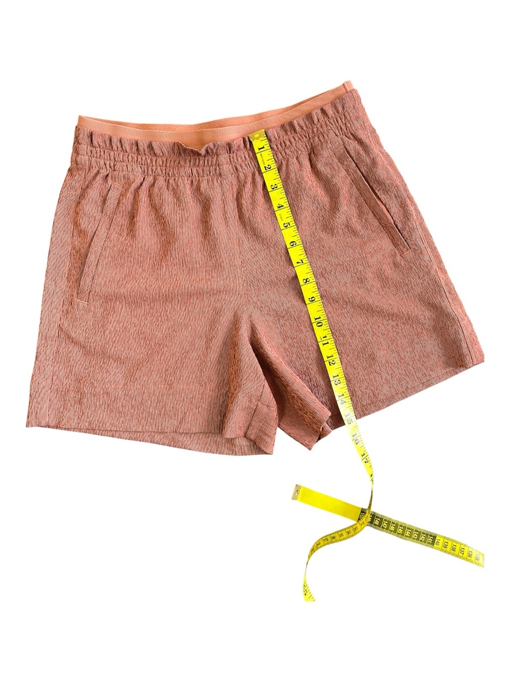 NWOT Athleta Echo Textured Lined Running Shorts Rust Orange Size 6 - Picture 6 of 7